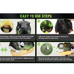 ماسک سر دایناسور بزرگ با فک متحرک Dinosaur head mask_اسباب بازی